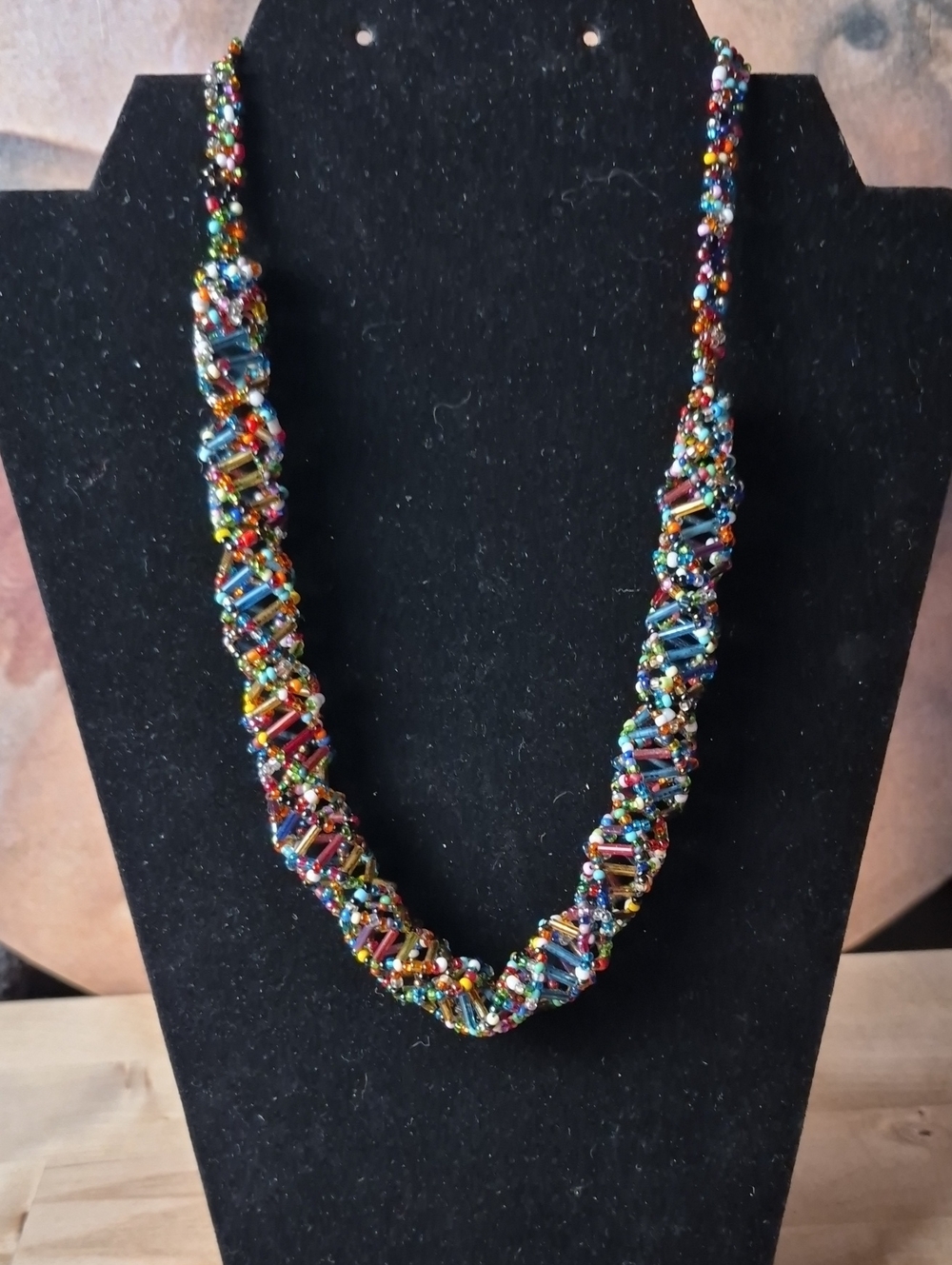 Multicolor Seed Bead Spiral Necklace - Women Jewelry